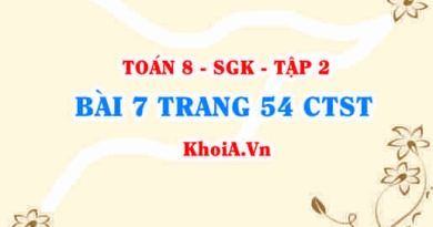 Bài 7 trang 54 Toán 8 Chân trời sáng tạo Tập 2